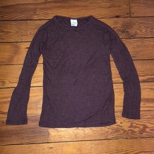 maroon Long sleeve t shirt